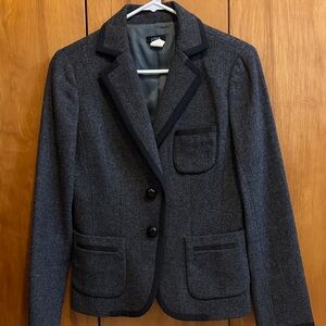 J. Crew Gray Blazer with Black Accents